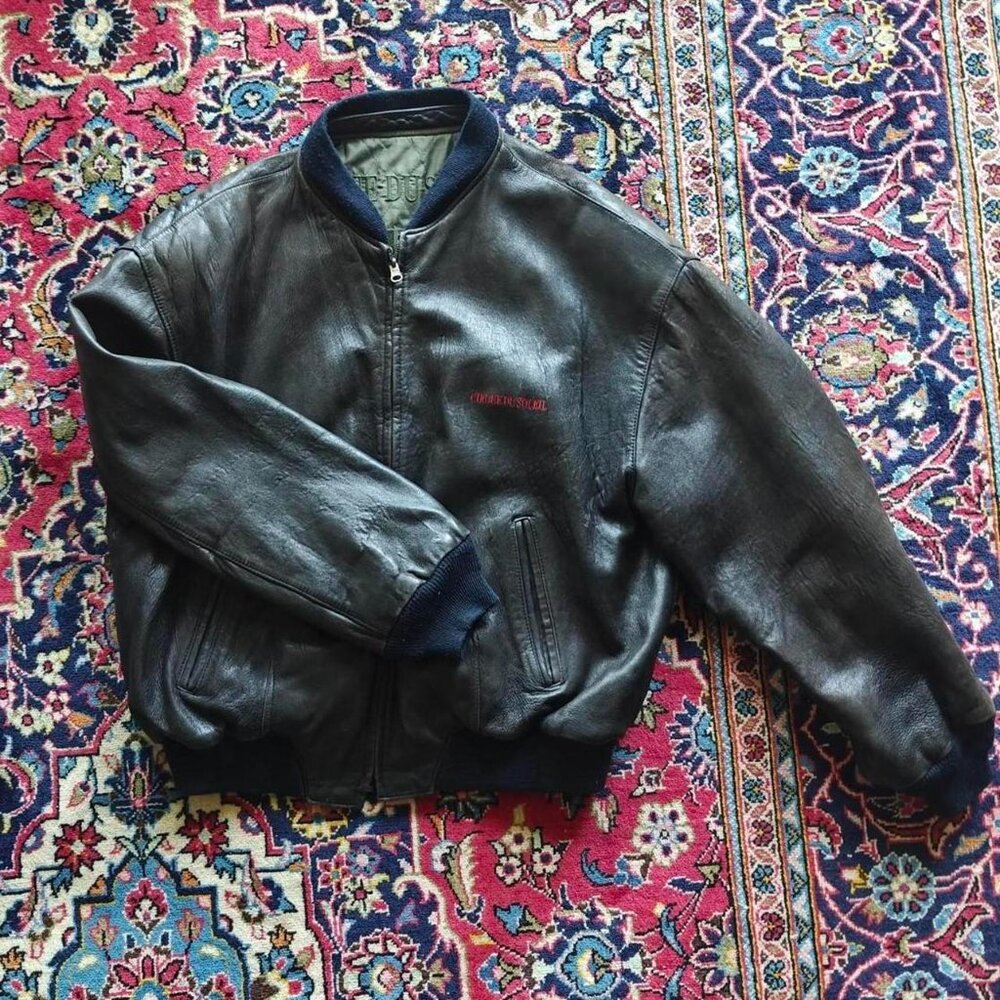 Vintage Cirque Du Soleil Reversible Leather Bomber Jacket